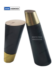Tapered Black 6 Inch Wooden Leg
